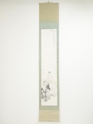 JAPANESE HANGING SCROLL / HAND PAINTED / KANNON